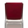 Vaso da fiori KIM EARTH, cubetto/quadrato, rosso, 14x14x14cm