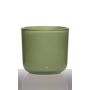 Vetro per candele NICK, cilindro/rotondo, verde erba, 13 cm, Ø14 cm