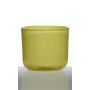 Vetro per candele NICK, cilindro/rotondo, giallo-verde, 11 cm, Ø12,5 cm