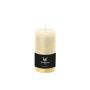Candela a colonna / Candela di cera AURORA, crema, 13cm, Ø6,8cm, 54h - Made in Germany
