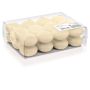 Set di 24 candele galleggianti / Lumini ORNELLA, crema, 2,8cm, Ø4,5cm, 4h