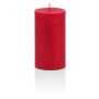 Block di candele / Candela di Natale MATHILDA, rosso rubino, 10cm, Ø6,8cm, 45h - Made in Germany