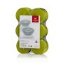 Set di 12 lumini grandi / Candela decorativa KENNY, verde, 2,1cm, Ø5,6cm, 8h