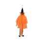 Figura decorativa di Halloween: fantasma JEGOR con cappello da strega, LED, arancione, 150 cm