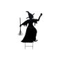 Figura decorativa di Halloween: sagoma di strega SPOOKY WITCH, metallo, nero, 150 cm