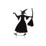 Figura decorativa di Halloween: sagoma di strega SPOOKY WITCH, metallo, nero, 140 cm