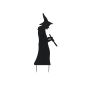 Figura decorativa di Halloween: sagoma di strega SPOOKY WITCH, metallo, nero, 110 cm