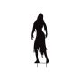 Figura decorativa di Halloween Silhouette Donna SPOOKY ZOMBIE, metallo, nero, 135 cm