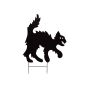 Figura decorativa di Halloween a forma di gatto SPOOKY CAT, metallo, nero, 53 cm