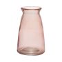 Vaso da fiori TIBBY in vetro, rosa pallido-trasparente, 14,5cm, Ø9,5cm