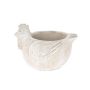 Copri vaso a forma di gallina VINURA in ceramica, grigio-bianco, 16,5x13x12 cm
