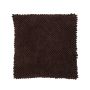 Cuscino morbido BOLLY, con perline, marrone cioccolato, 45x45cm