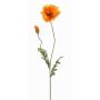 Papavero finto LIENTJE, arancione, 65cm, Ø10cm