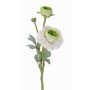 Ranuncolo di plastica YAKIRA, bianco-verde, 40cm, Ø4-9cm