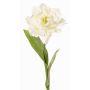Tulipano pappagallo finto STEFANIE, bianco-verde, 65cm, Ø7cm
