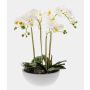 Orchidea artificiale Phalaenopsis MINA in vaso di ceramica, bianca, 60cm
