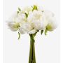 Bouquet di peonie artificiali WILO, bianco-verde, 25cm