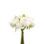 Bouquet di peonie artificiali WILO, bianco-verde, 25cm