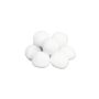 Palline di neve decorative natalizie PERDITA in ovatta, 10 pezzi, 7,5cm
