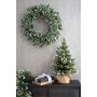 Ghirlanda invernale decorativa CALGARY, pigne, LED, brina, Ø 75 cm