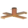 Supporto per albero di Natale in legno JORDI per abeti artificiali, marrone scuro, 19 cm, Ø 53 cm