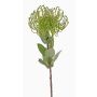 Cuscino porta spilli artificiale Protea BAILY, verde, 55 cm, Ø 10 cm