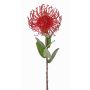 Cuscino porta spilli artificiale Protea BAILY, rosso, 55 cm, Ø 10 cm