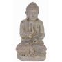 Figura di Buddha SHANTA, seduto in meditazione, grigio, 45cm