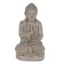 Figura di Buddha SHANTA, seduto in meditazione, grigio, 45cm
