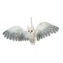 Gufo della neve di Halloween JUNITA, funzione movimento-suono, LED, 30x75x10cm