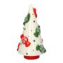 Figura decorativa albero di Natale CRUMB in ceramica, con caramelle, rosso-bianco-verde, 23,6 cm, Ø 11,8 cm