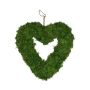 Ghirlanda decorativa a forma di cuore MADISSON in muschio islandese, con gancio, verde, 5cm, Ø30cm