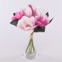 Mazzo di magnolie in tessuto KAYLE, rosa-rosa shocking, 30 cm, Ø 25 cm