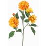 Ramo decorativo di dalia QUINKA, arancione-giallo, 70 cm