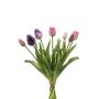 Mazzo di tulipani artificiali misti LONA, rosa-lilla, 40cm