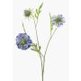 Ramo artificiale di Scabiosa RUXTER, blu-lilla-verde, 60 cm, Ø 6-8 cm