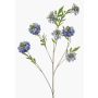 Ramo artificiale di Scabiosa RUXTER, blu-lilla-verde, 110 cm, Ø 7-9 cm