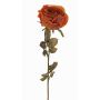 Rosa artificiale NAJMA, effetto secco, arancione-fucsia, 65cm, Ø10cm