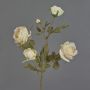 Ramo di rosa artificiale SITARA, effetto secco, rosa crema, 75 cm, Ø 5-8 cm