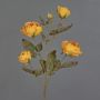Ramo di rosa artificiale SITARA, effetto secco, arancione-giallo, 75 cm, Ø 5-8 cm