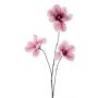 Ramo sintetico di magnolia FLAVA, fucsia-bianco, 85cm