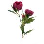Ramo di peonia artificiale THEMIA, viola scuro, 65 cm