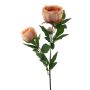 Ramo di peonia artificiale THEMIA, color pesca, 65 cm