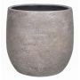 Vaso di ceramica AGAPE granulato, bianco-marrone, 22cm, Ø24cm