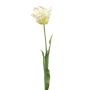 Tulipano a becco di pappagallo artificiale LUNIA, bianco-verde, 70 cm