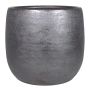 Vaso di ceramica AGAPE granulato, nero, 54cm, Ø59cm