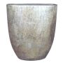 Vaso ovale in ceramica AGAPE granulato, oro, 51x17x57cm