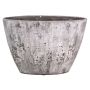 Vaso ovale per orchidee in ceramica ADELPHOS, effetto pietra, grigio scuro-bianco, 32x14,5x22,5cm