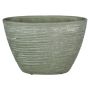 Vaso ovale per orchidee in ceramica ADELPHOS, scanalature, grigio-marrone, 32x14,5x22,5cm