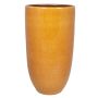 Vaso in ceramica KARIMA, tratteggiato, giallo ocra, 35cm, Ø19,5cm